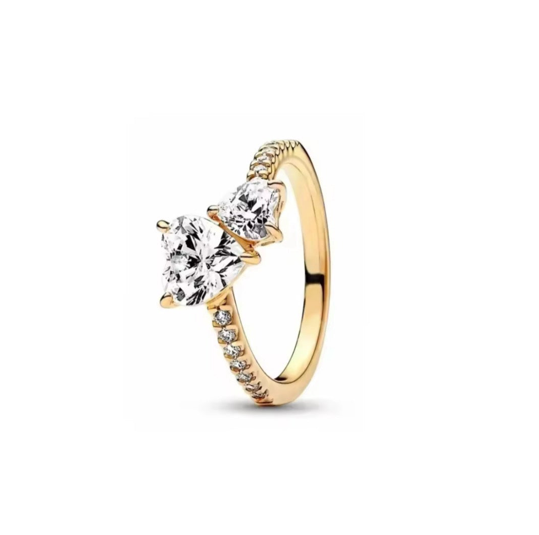 Anillo Doble Corazón